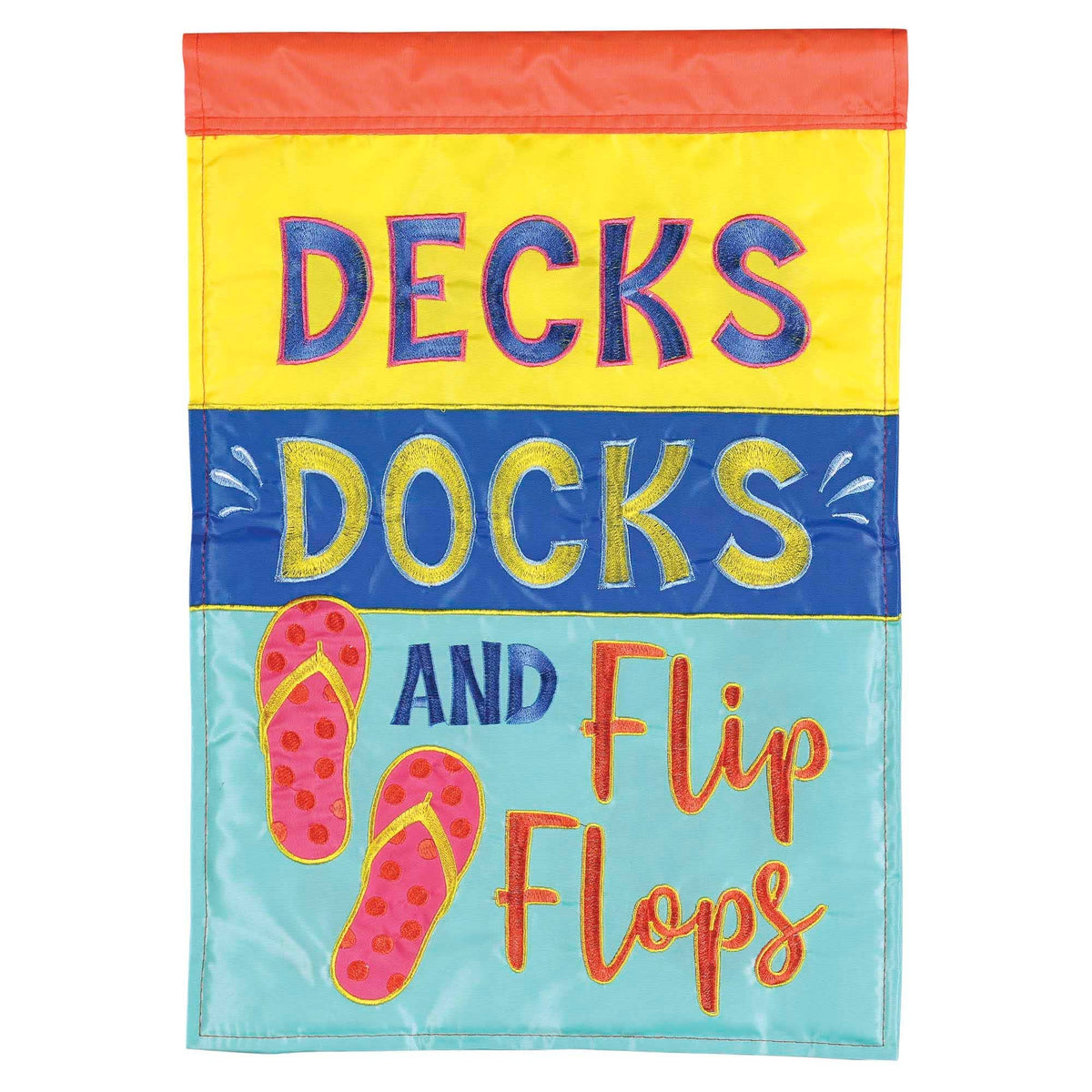 Flag Deck Docks And Flip Flops 13x18