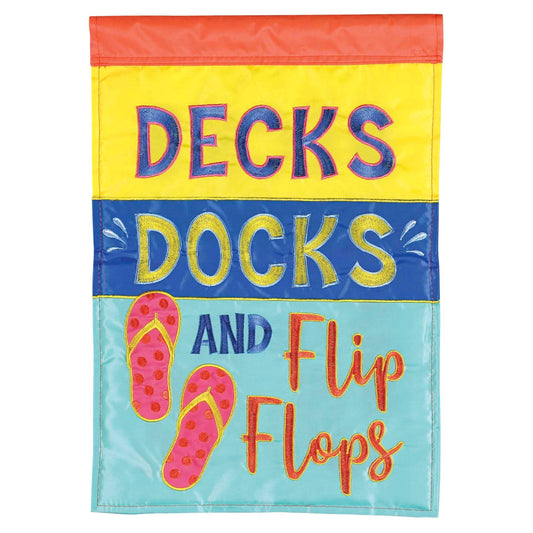 Flag Deck Docks And Flip Flops 13x18