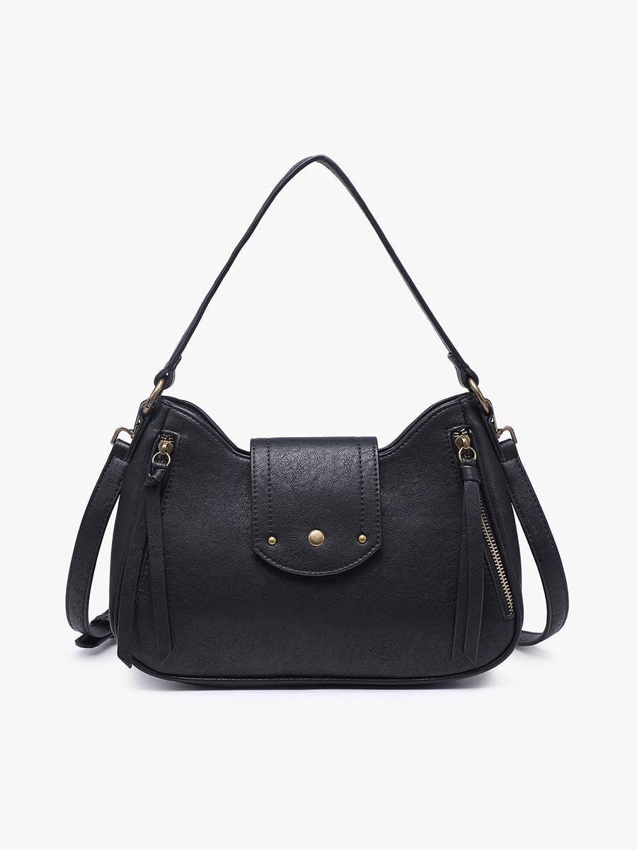 Leilani Twist-Lock Crossbody/Satchel w/ Adjustable Strap