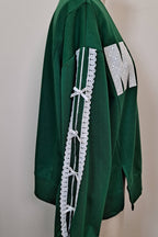 Main Strip - Merry Eyelet Lace Bow Sleeve Sweatshirt