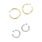 Maya J - 14K Gold-Plated Hollow Tube Hoop Earrings