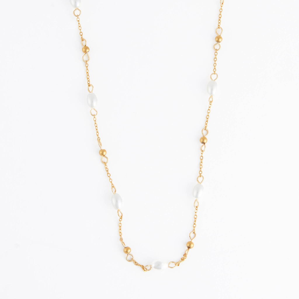 Howard's - Waterproof Necklace 18" Pearl & Bead Station Narelle