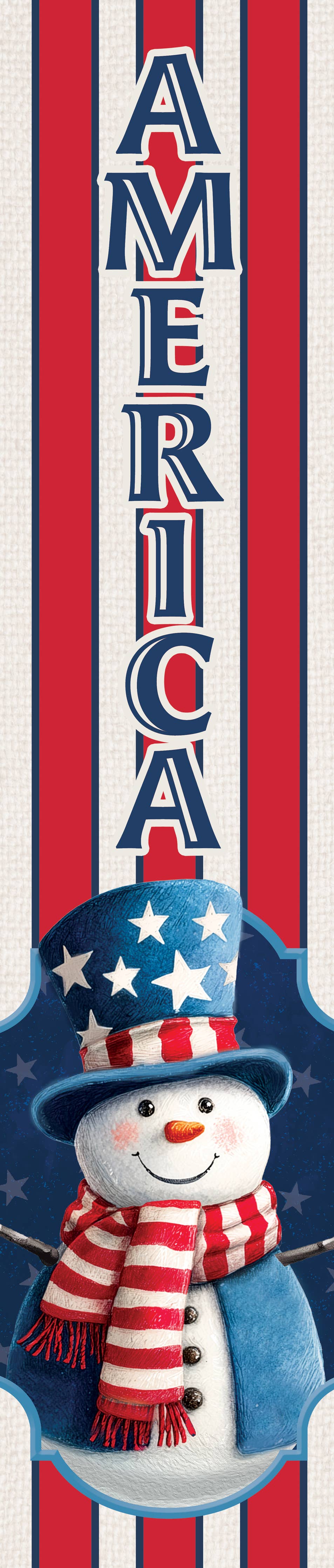 Custom Decor - Yard Expression-Patriotic Snowman