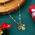JOSSLYN by wall to wall - Cluster Christmas Tree and Heart Charm Necklace | 80N93294
