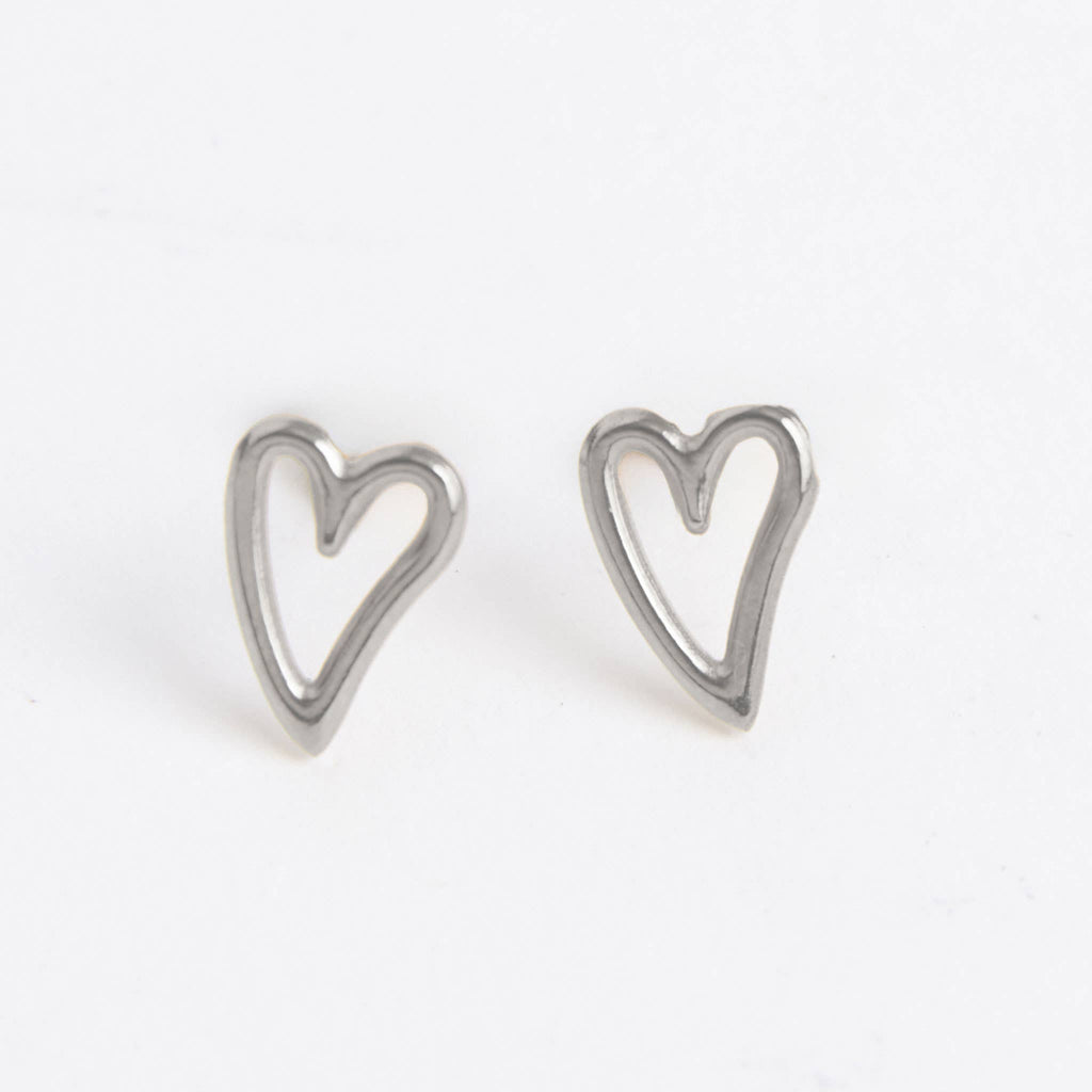 Howard's - Waterproof Earrings Heart Stud in Gold & Stainless Steel