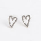 Howard's - Waterproof Earrings Heart Stud in Gold & Stainless Steel