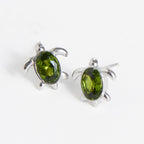 Howard's - Waterproof Earrings Turtle Studs Green Cubic Zirconia