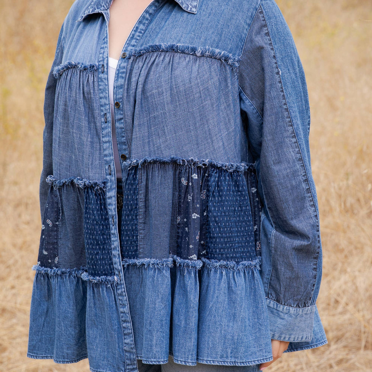Young Threads - Limited Edition Sweater Knit Jhabla Top with Graceful Tiers