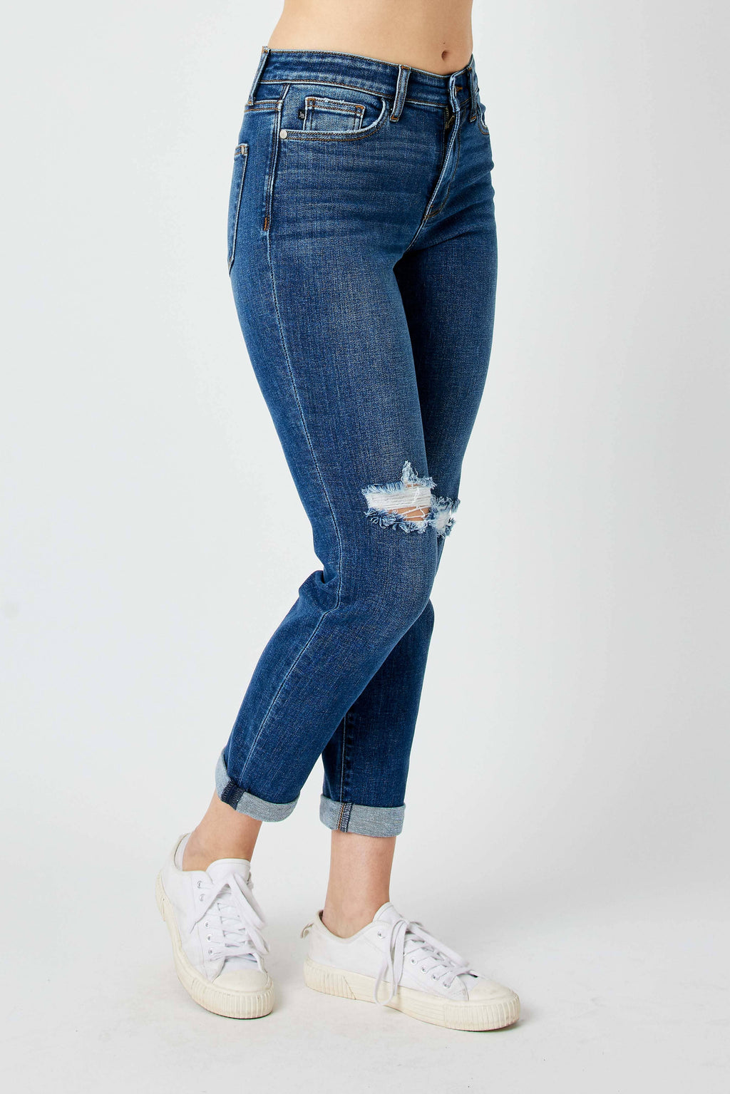 Judy Blue Jeans - Mid Rise Distressed Slim Jean