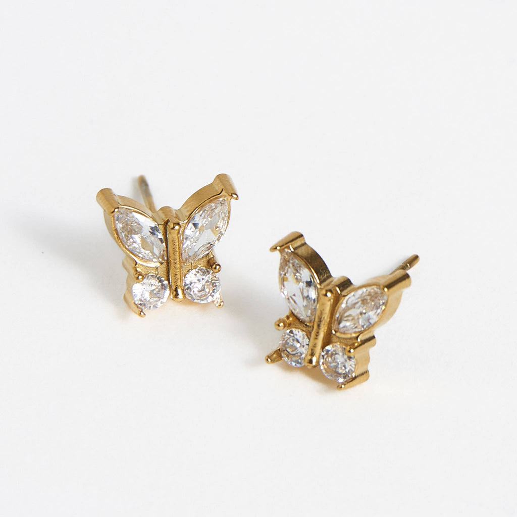 Howard's - Waterproof Earrings Narelle Cubic Zirconia Butterfly Stud