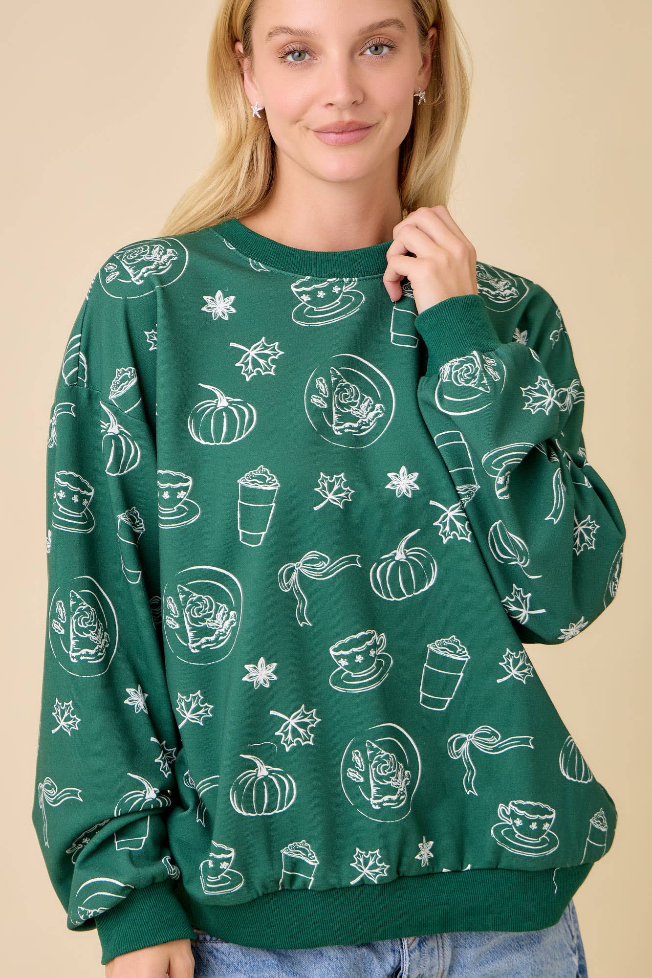 Main Strip - Pumpkin Spice Print Crewneck