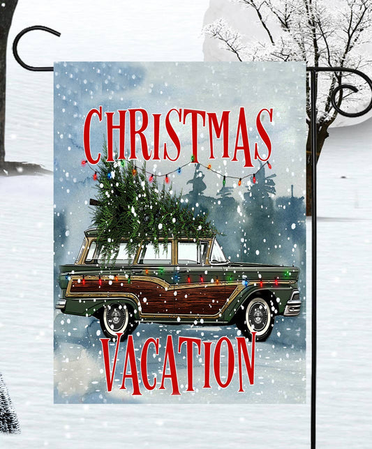 Happy Cow Lawn Decor - Christmas Vacation Garden Flag #G1202