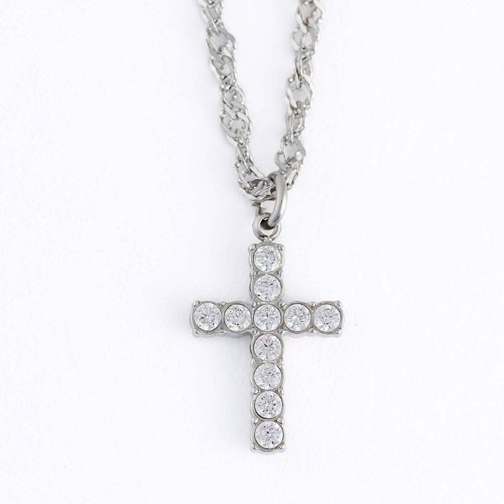 Howard's - Cross Necklace 16" Pave Pendant Waterproof Jewelry Narelle