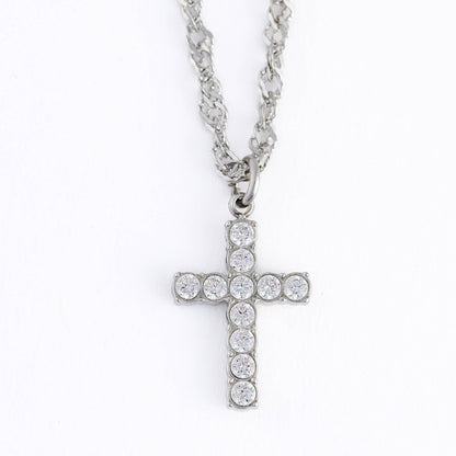 Howard's - Cross Necklace 16" Pave Pendant Waterproof Jewelry Narelle