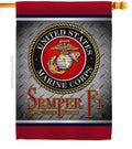 Semper Fi US Marine Armed Forces Military Corps Decor Flag Double Sided-Thick Fabric