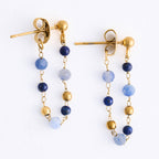 Howard's - Waterproof Earrings Gemstone Beaded Drop Narelle Gold