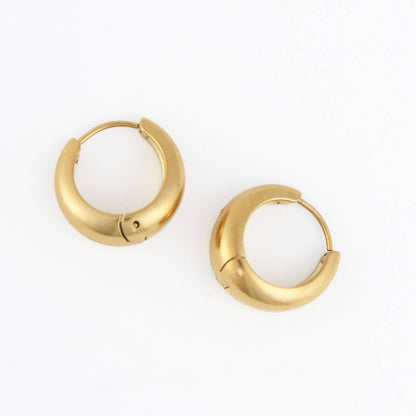Howard's - Waterproof Earrings Graduated Hoop in Gold & Steel Narelle