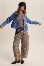 Listicle - Peplum Hem Denim Jacket