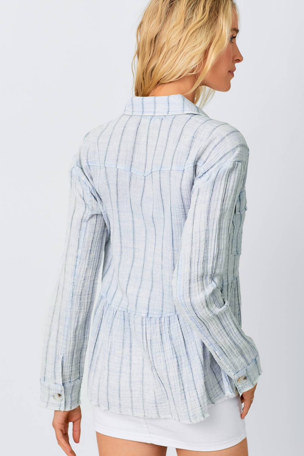 April Washed Peplum Jacket