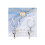Howard's - Waterproof Earrings Narelle Heart Charm Hoop Gold & Steel