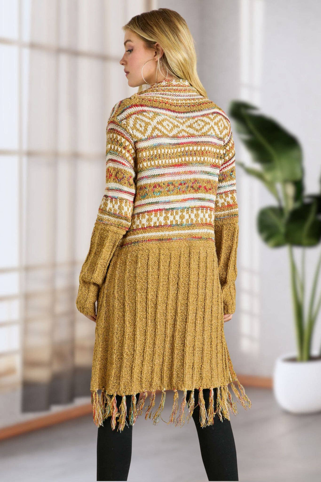 Maya FRINGE HEM AZTEC CARDIGAN