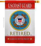 Two Group Flag Co - US Coast Guard Retired Military Retirement Veteran Flag