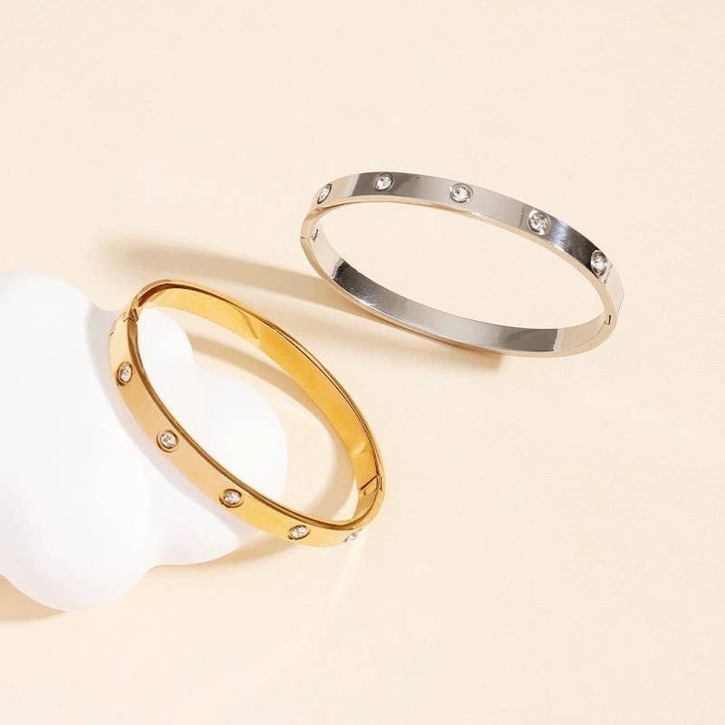 JOSSLYN by wall to wall - 18K NON-TARNISH WATERPROOF STAINLESS STEEL BANGLE | 40B5153
