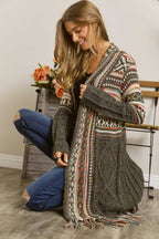 Maya FRINGE HEM AZTEC CARDIGAN