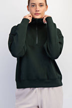 Rae Mode - MODAL SCUBA QUARTER ZIP FUNNEL NECK PULLOVER