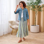 NorthStyle - Ruffle Trimmed Denim Jacket