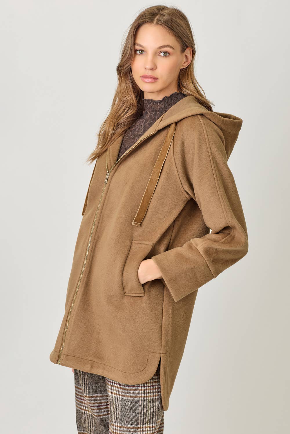 Helen Hoodie Zip-Up Coat