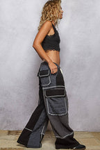 Pol Clothing - Lace Trim Ribbed V Neck Summer Sleeveless Crop Top
