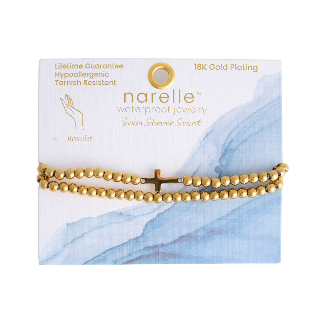 Howard's - Cross Bracelet Beaded Stretch Waterproof Narelle Duo Set
