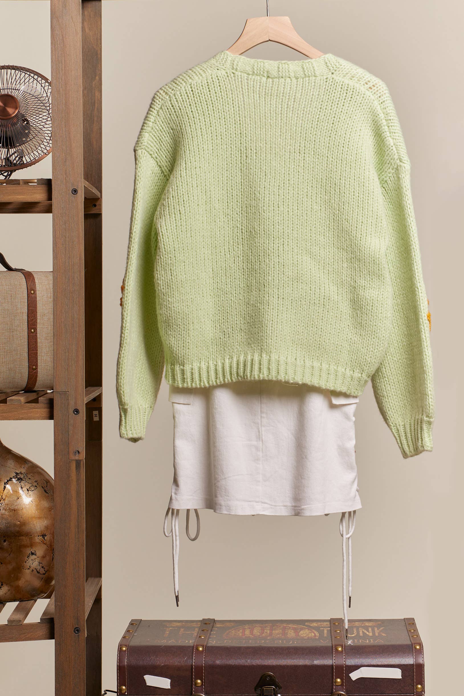 Mello. - Sunflower Embroidered V Neck Cardigan