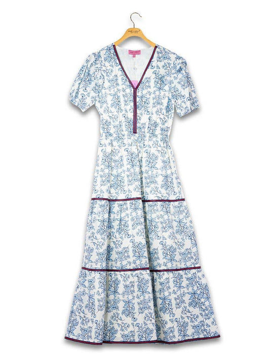 simply southern - Y-Neck Floral Dress
