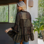 Chic Overdyed Band Collar Jhabla Top (New Color)