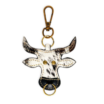 Bessy Cow Hair-on Hide Key Fob