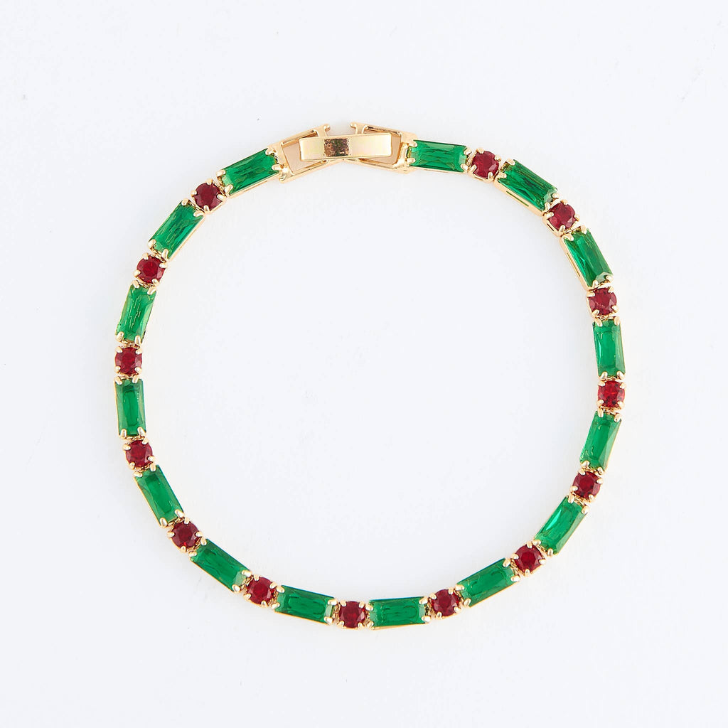 Howard's - Stella Holiday Baguette Gemstone Tennis Bracelet