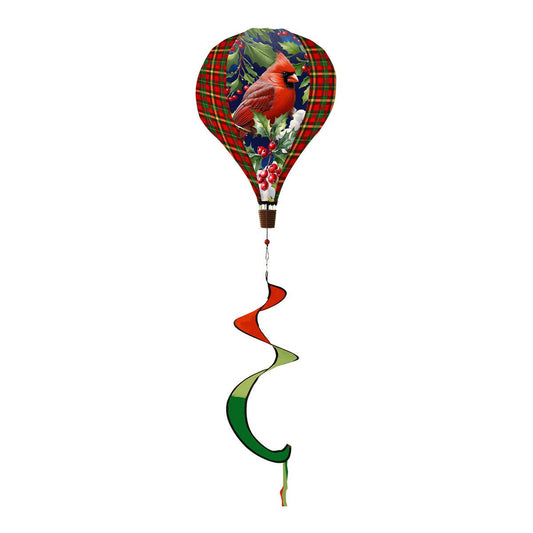 Briarwood Lane - Cardinal and Holly Hot Air Balloon Spinner