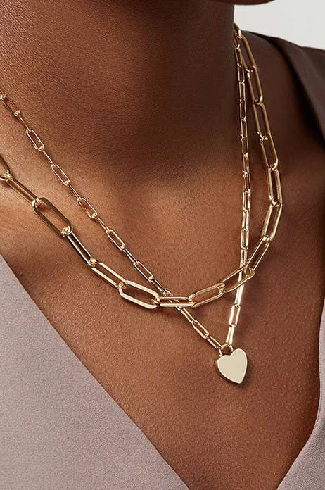 18K STAINLESS STEEL TARNISH FREE LAYERED NECKLACE |