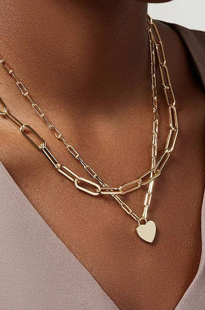 18K STAINLESS STEEL TARNISH FREE LAYERED NECKLACE |
