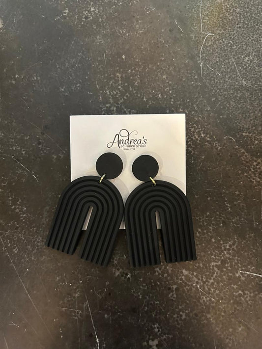 Rainbow Earrings Black
