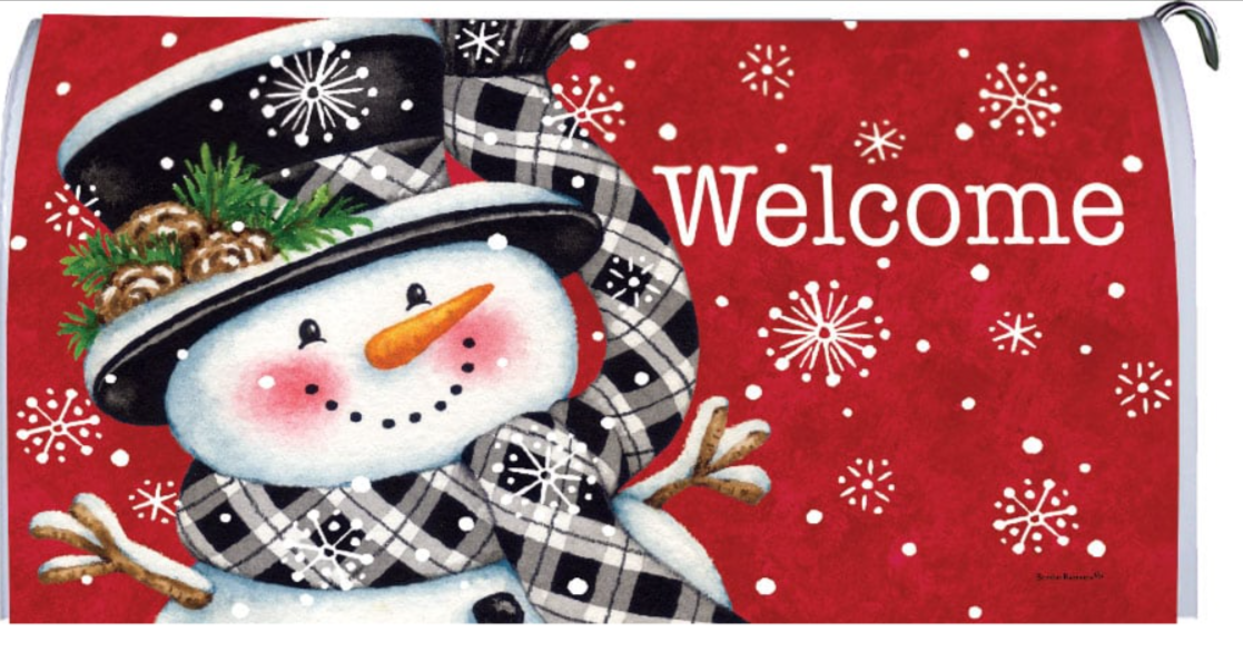 Black & Red Snowman- LG Mailbox Makeover