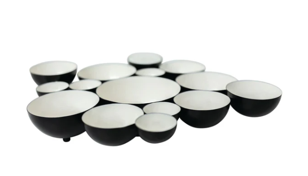 black and white bubble bowl