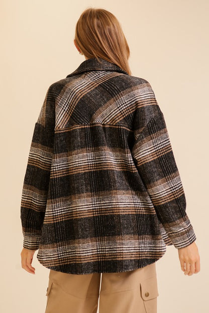 Cozy Plaid Button Up Shacket