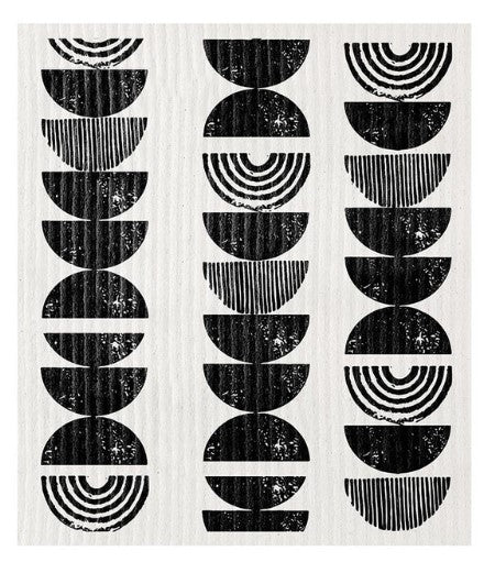 Organic Dish Cloth - Half Circle - Black