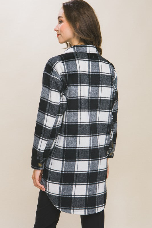 Amanda Oversized Plain Button Up Shacket