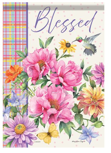 "Blessed Floral" Dura Soft™ Garden Flag