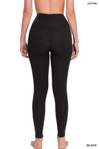 PREMIUM COTTON WIDE WAISTBAND FULL LENGTH LEGGINGS