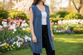 Blue Cardigan Vest
